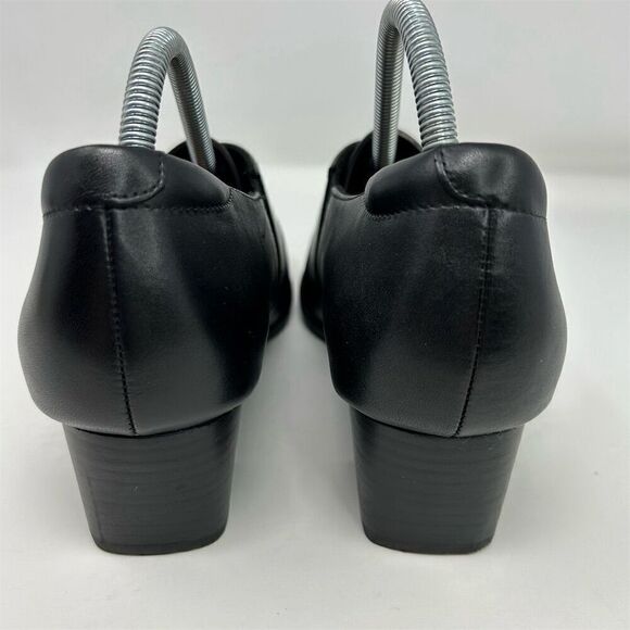 Clarks Unstructured Black Leather Slip-On Comfort Loafers Size 11 Casual Comfort - Picture 7 of 15